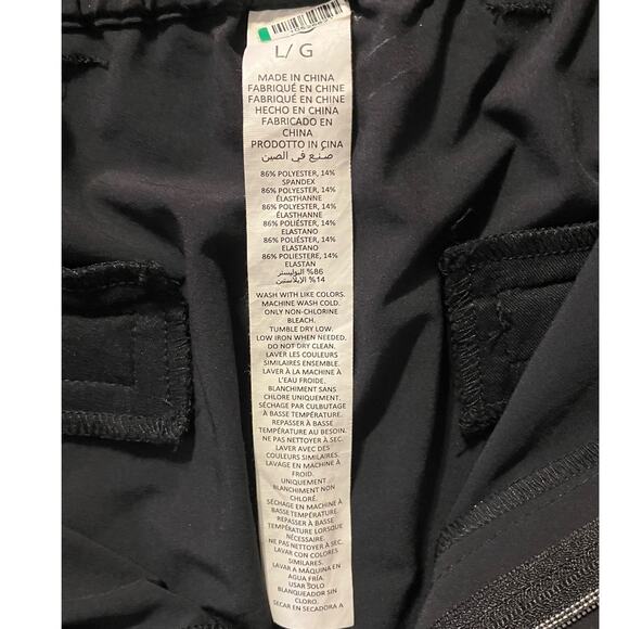 Alo Yoga High Waist Pursuit Trouser Women’s Large Wide Leg Pleated Black Pants - Picture 9 of 16